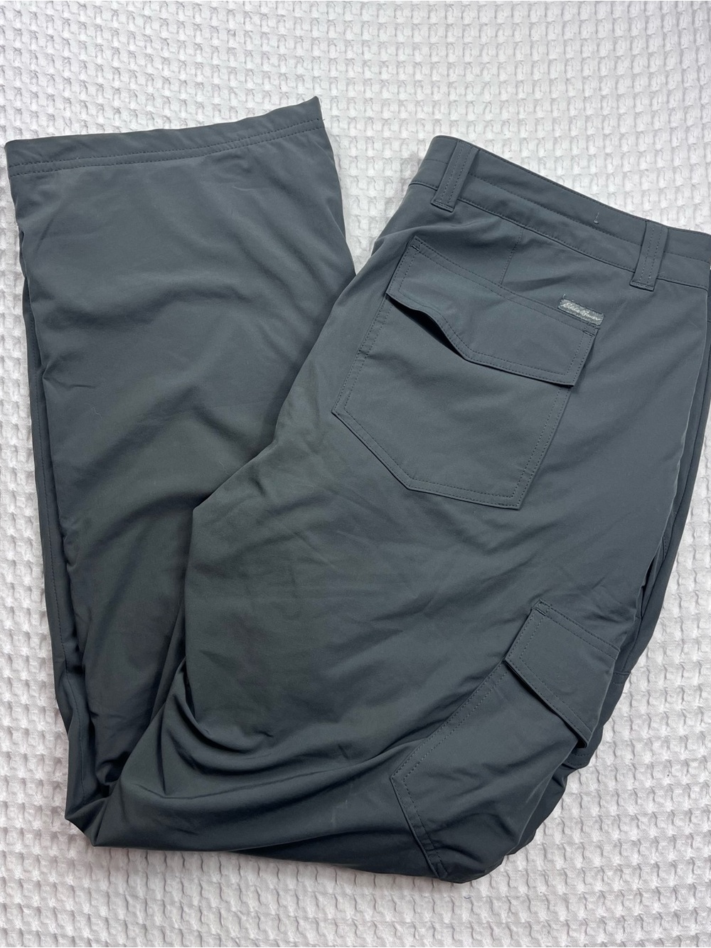 Eddie Bauer Women’s 16 Black Soft Shell Cargo Hiking Pants Fleece Lined